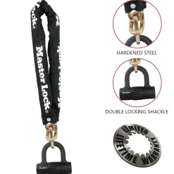 Hardened Steel Chain with Mini U-Lock